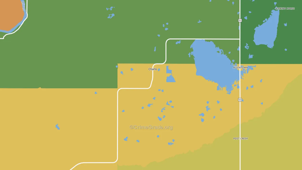 Charlo, MT Map of Drug-Related Crime Rates
