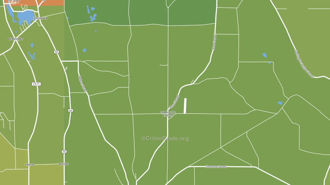 Charlotte Center, NY Map of Drug-Related Crime Rates