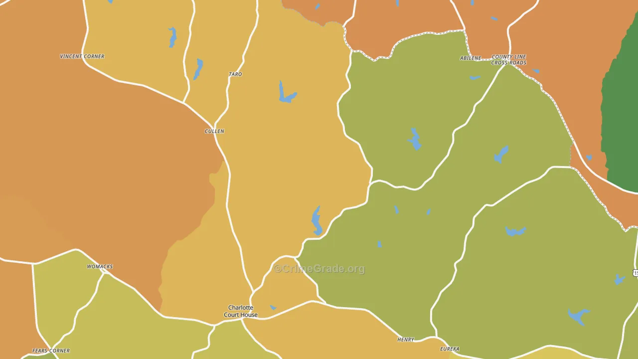Charlotte Court House, VA Map of Drug-Related Crime Rates