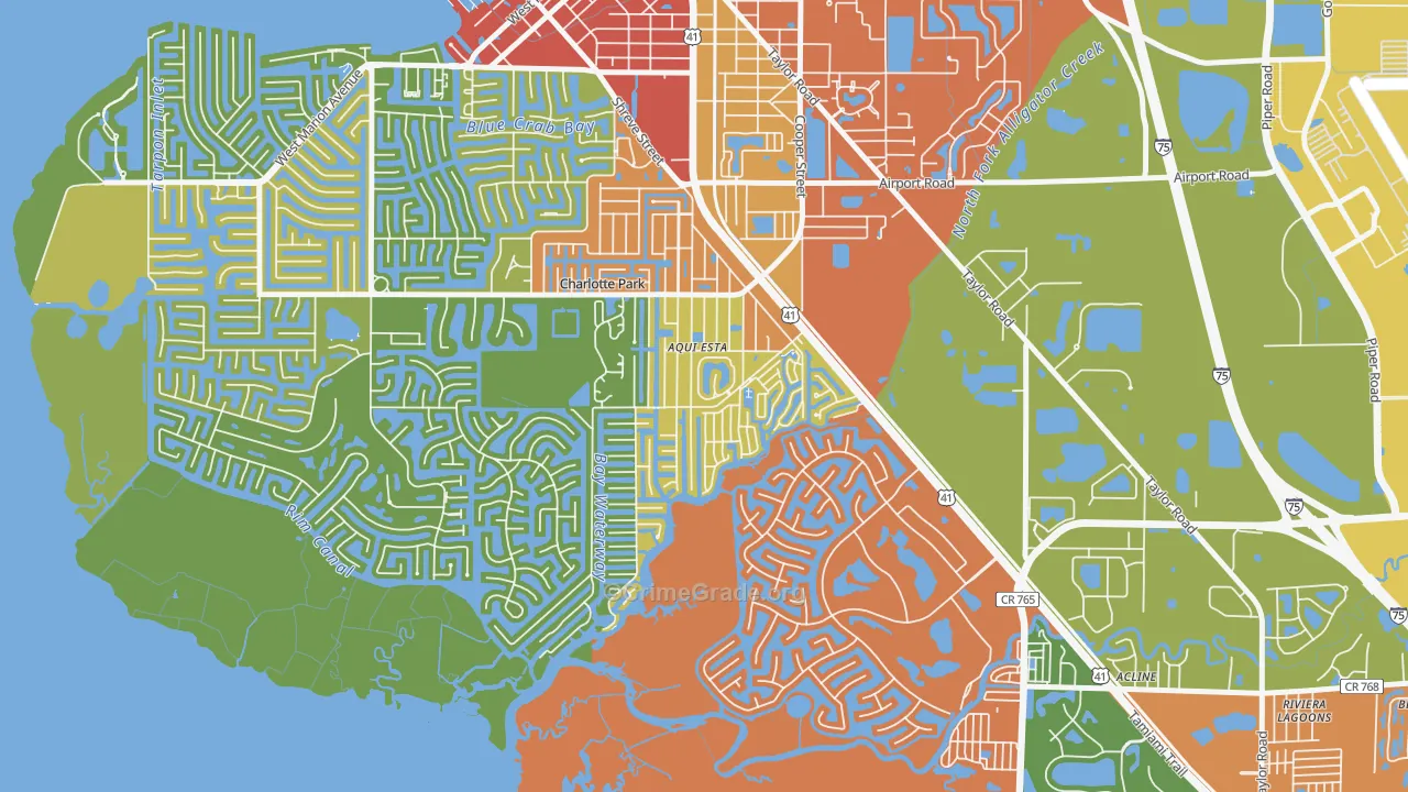 Charlotte Park, FL Map of Drug-Related Crime Rates