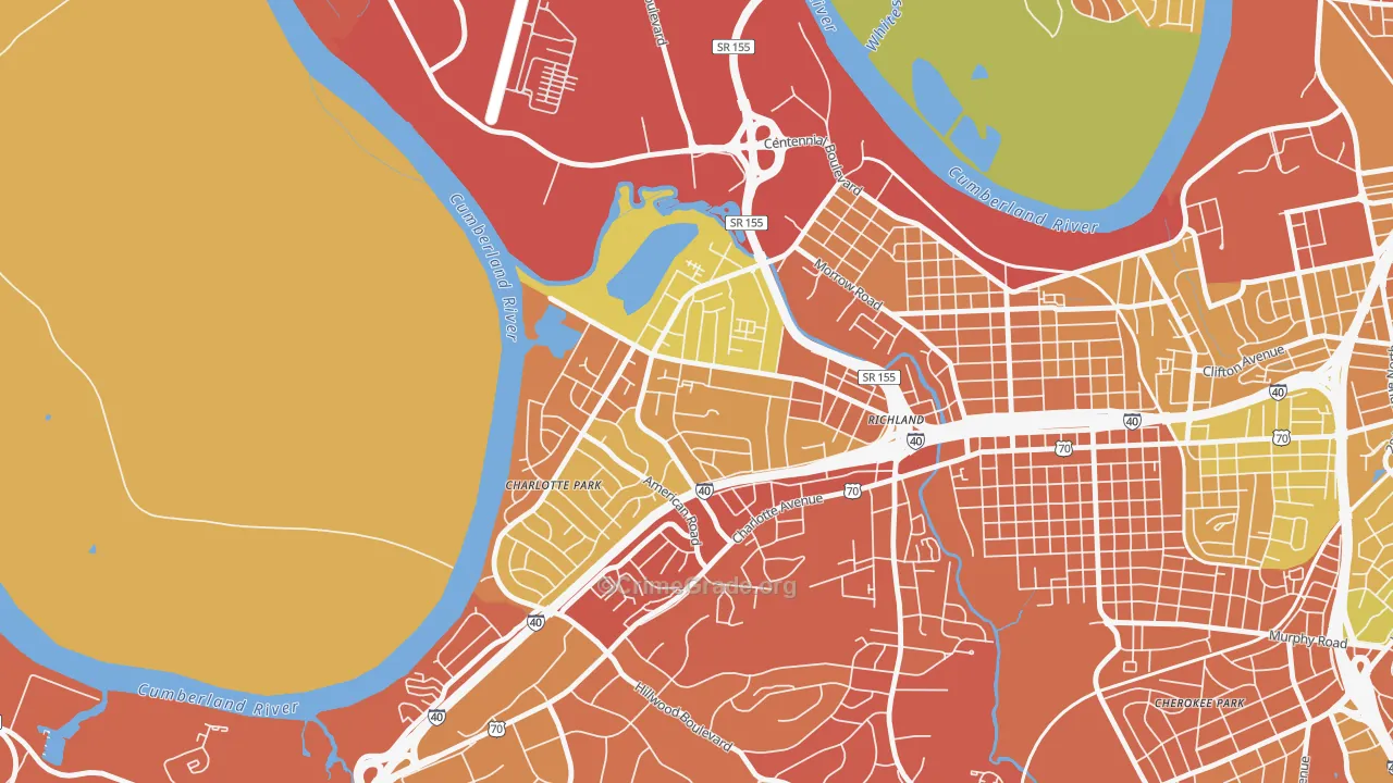 Charlotte Park, Nashville, TN Map of Drug-Related Crime Rates