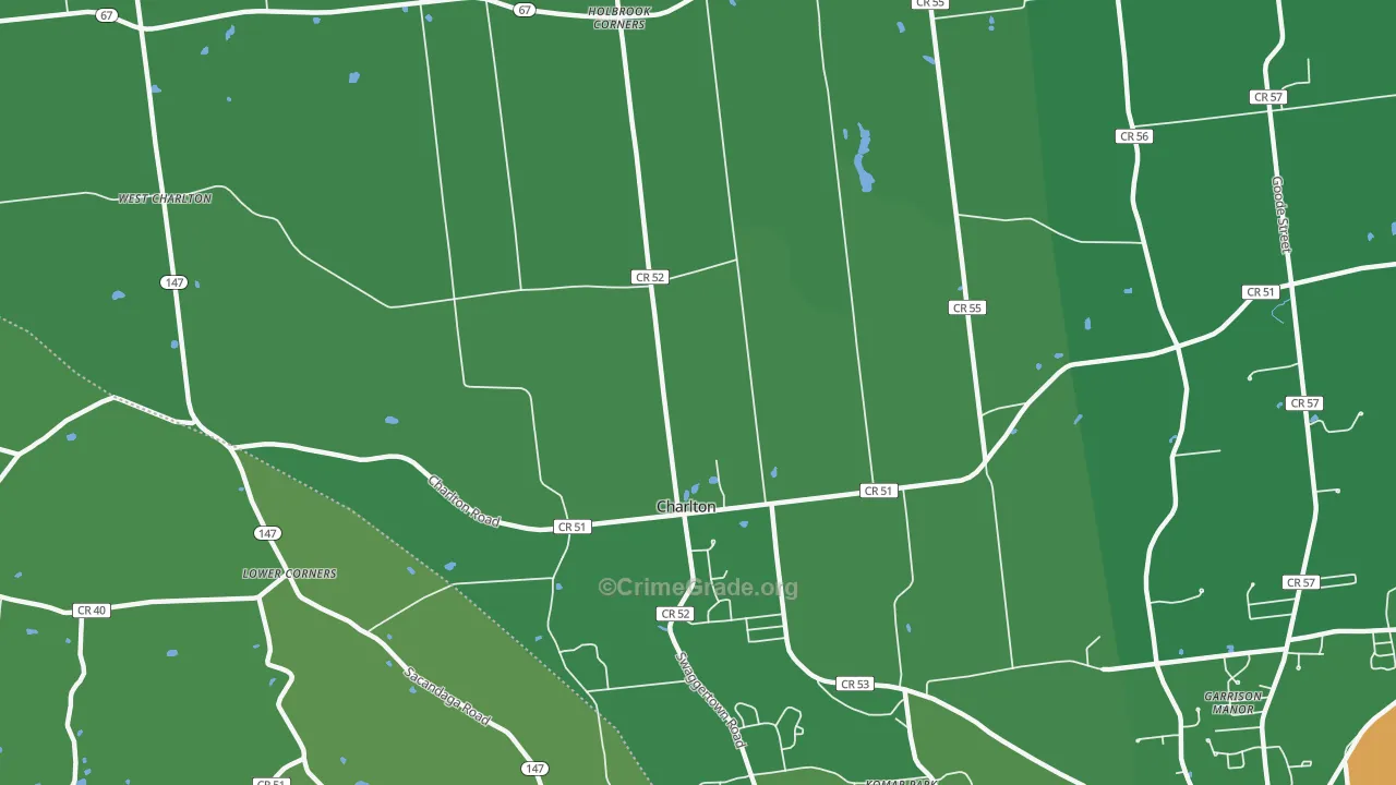 Charlton, NY Map of Drug-Related Crime Rates