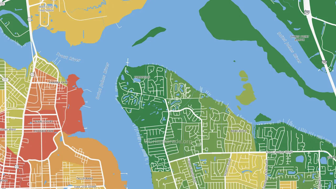 Charter Point, Jacksonville, FL Map of Drug-Related Crime Rates