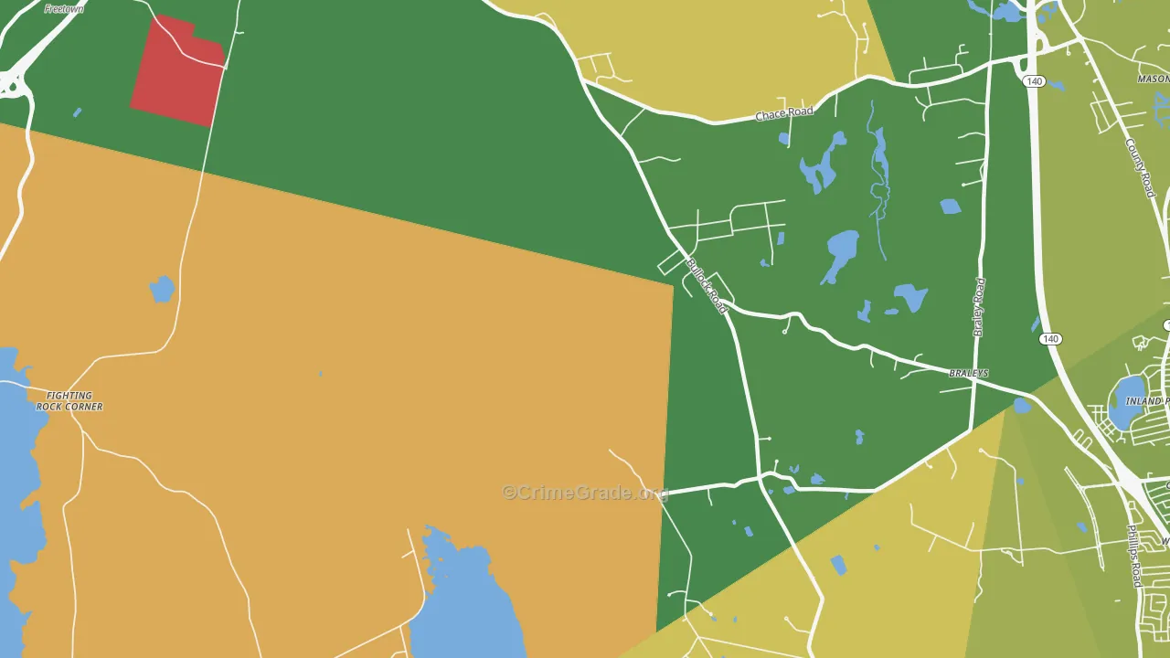Chartley, MA Map of Drug-Related Crime Rates