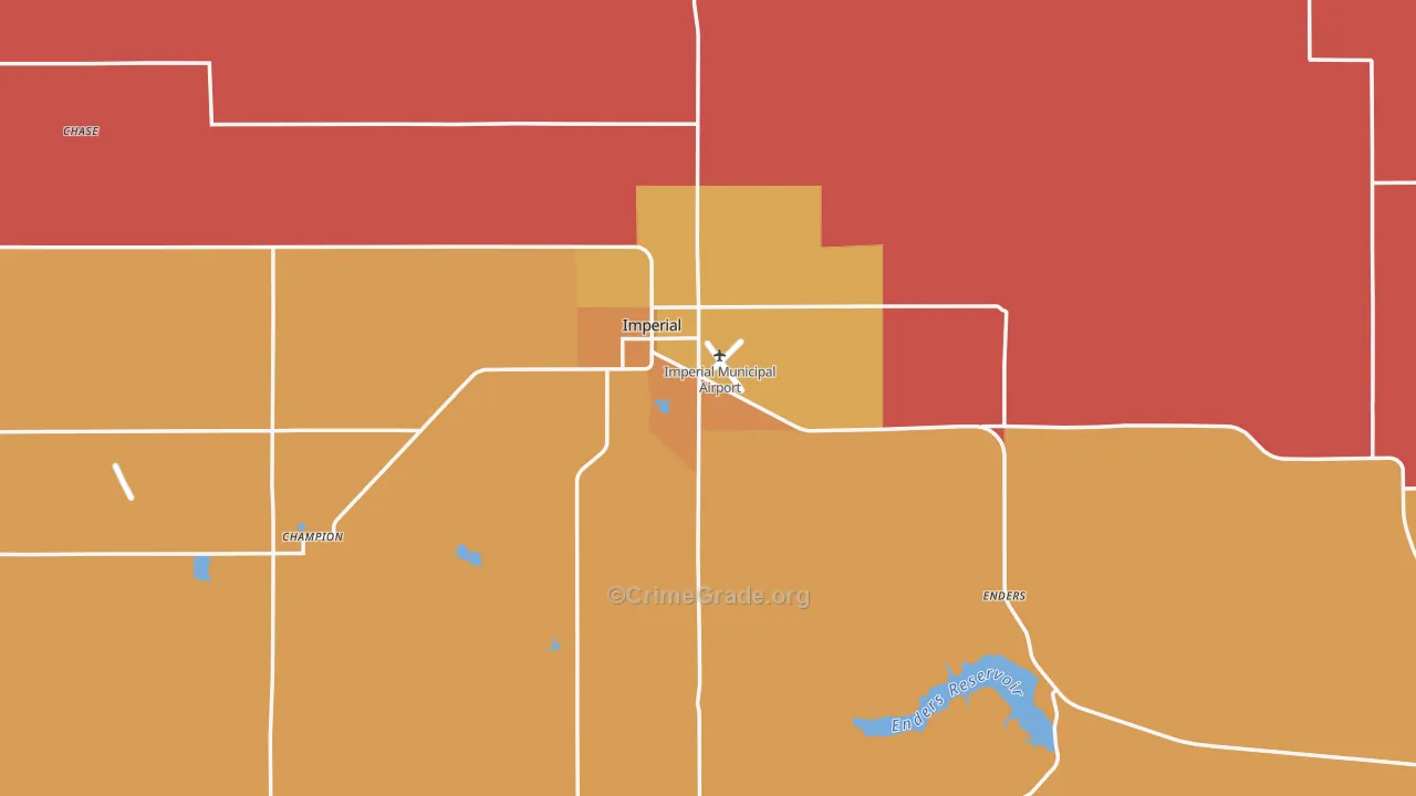 Chase County, NE Map of Drug-Related Crime Rates