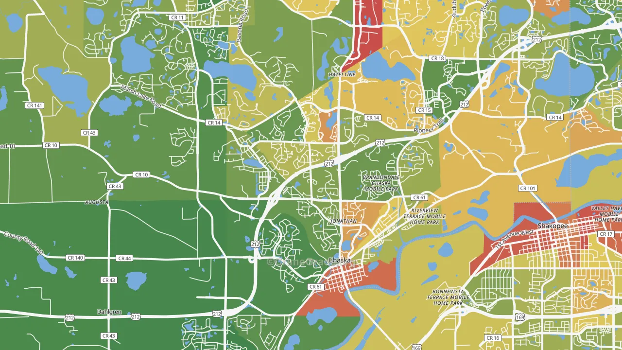 Chaska, MN Map of Drug-Related Crime Rates