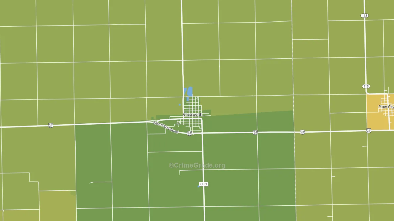 Chatsworth, IL Map of Drug-Related Crime Rates