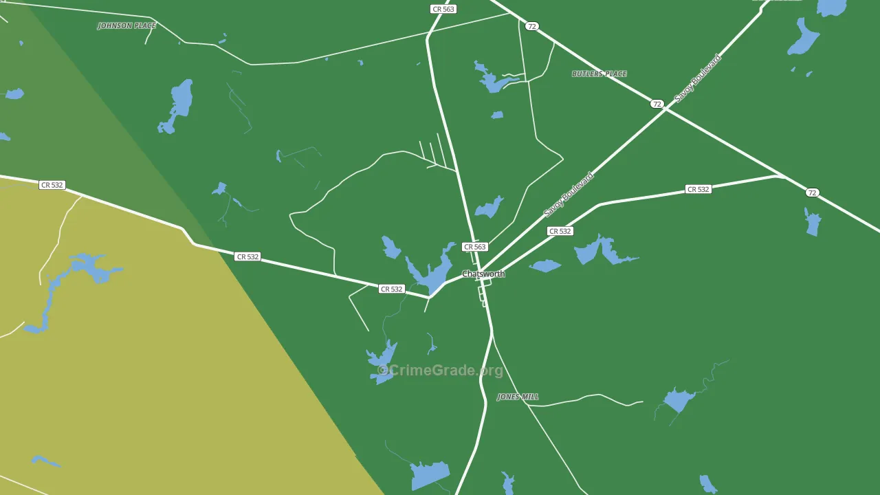 Chatsworth, NJ Map of Drug-Related Crime Rates