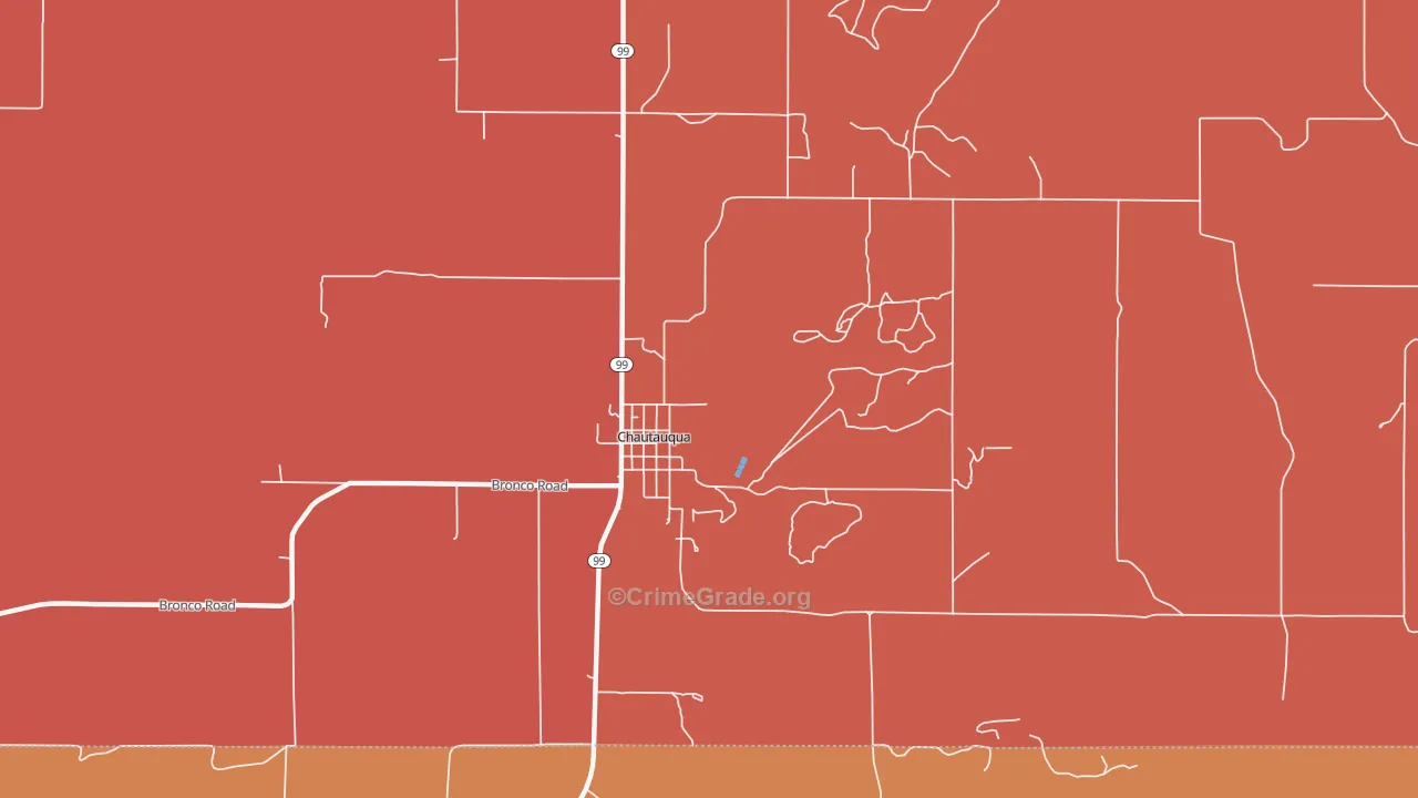 Chautauqua, KS Map of Drug-Related Crime Rates