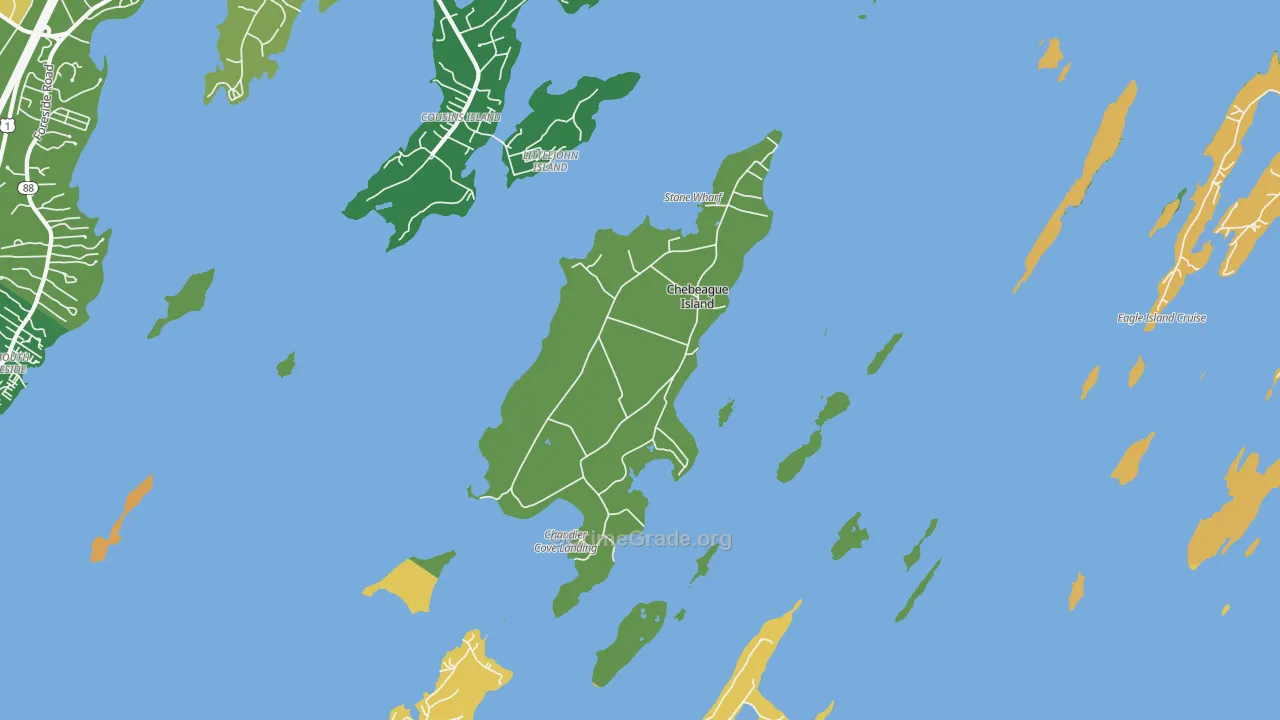 Chebeague Island, ME Map of Drug-Related Crime Rates