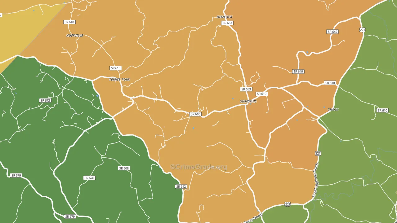 Check, VA Map of Drug-Related Crime Rates