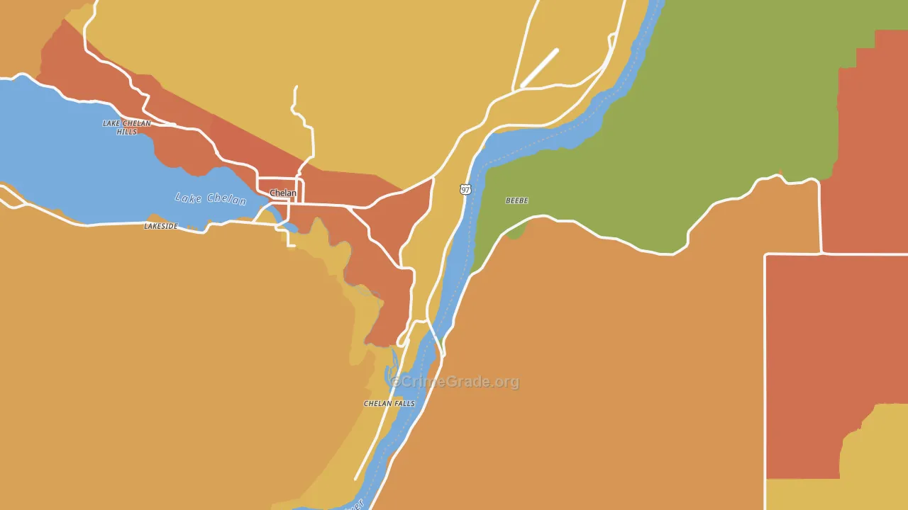 Chelan Falls, WA Map of Drug-Related Crime Rates