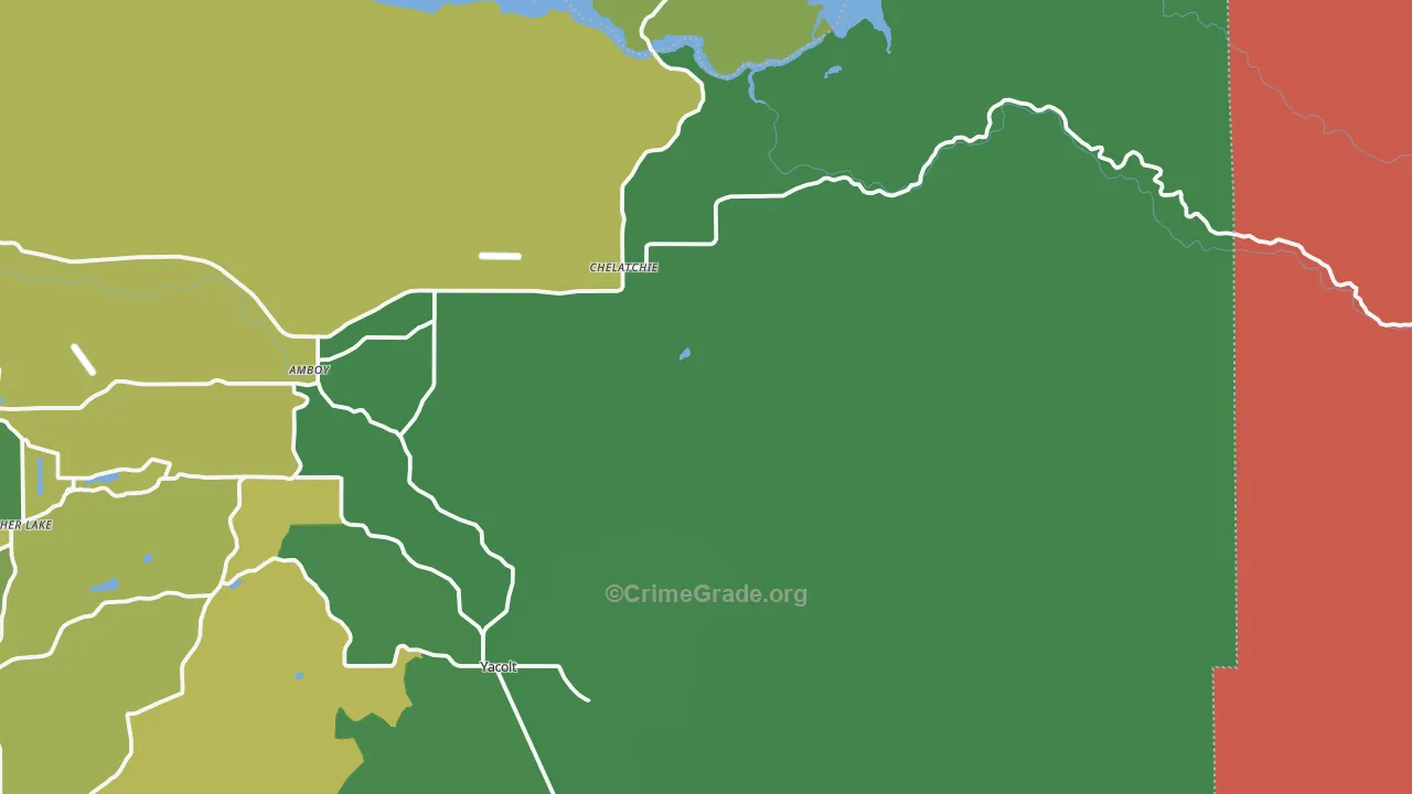 Chelatchie, WA Map of Drug-Related Crime Rates