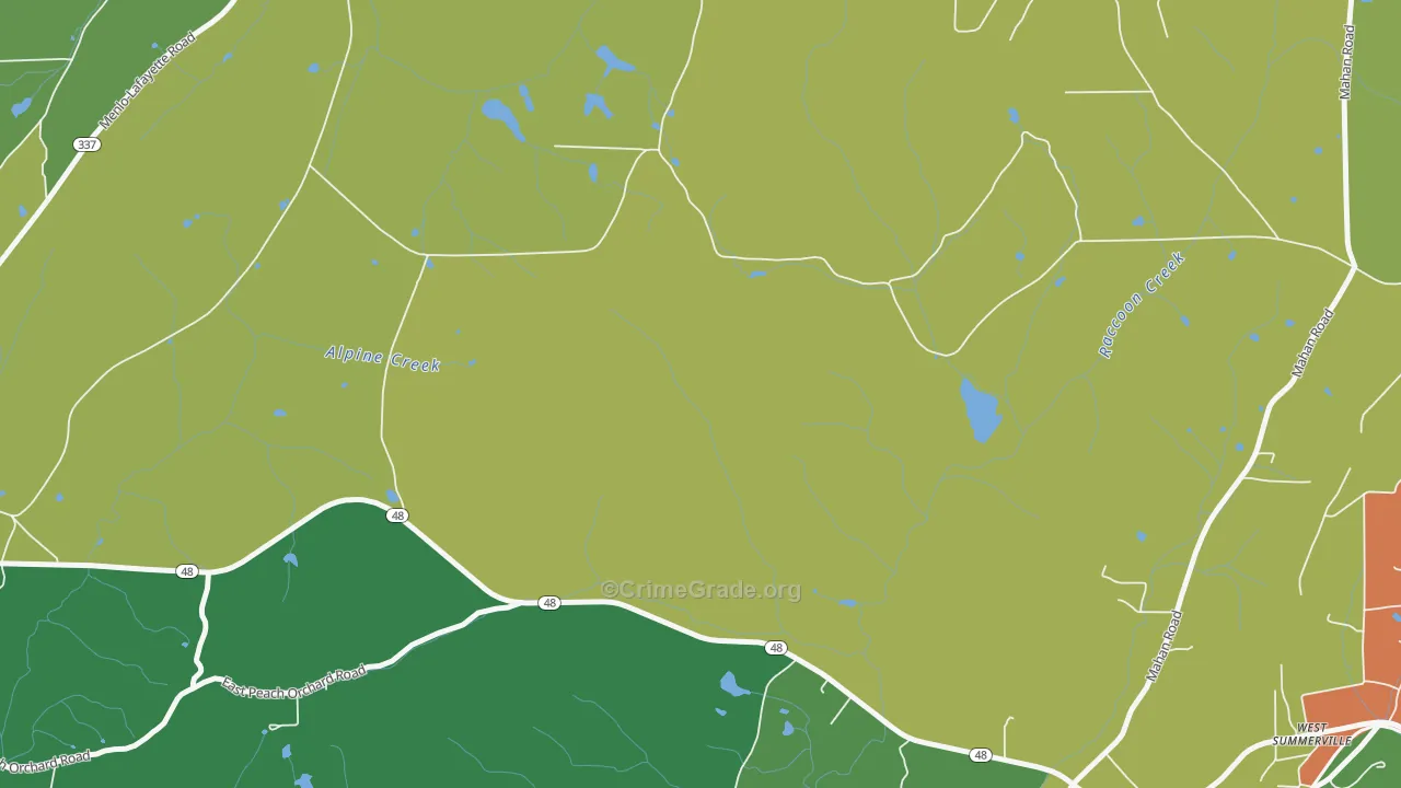 Chelsea, GA Map of Drug-Related Crime Rates