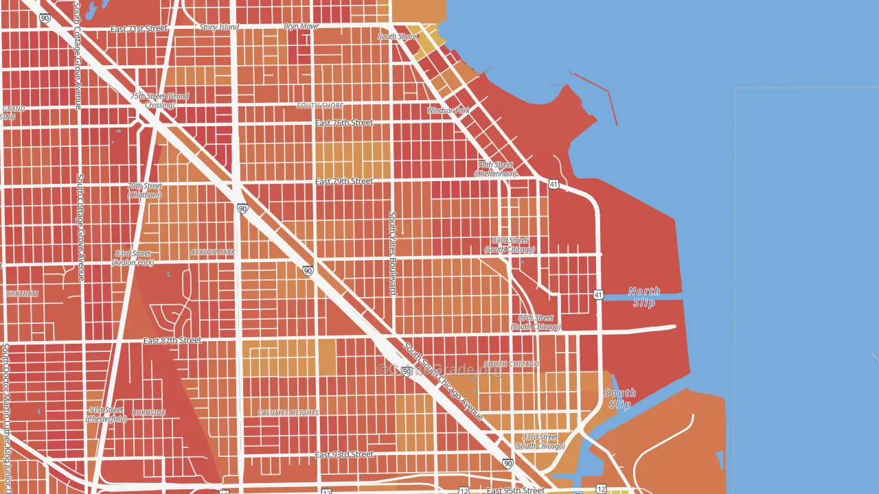 Cheltenham, Chicago, IL Map of Drug-Related Crime Rates