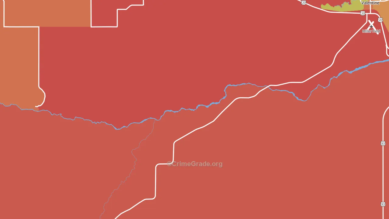 Cherry County, NE Map of Drug-Related Crime Rates