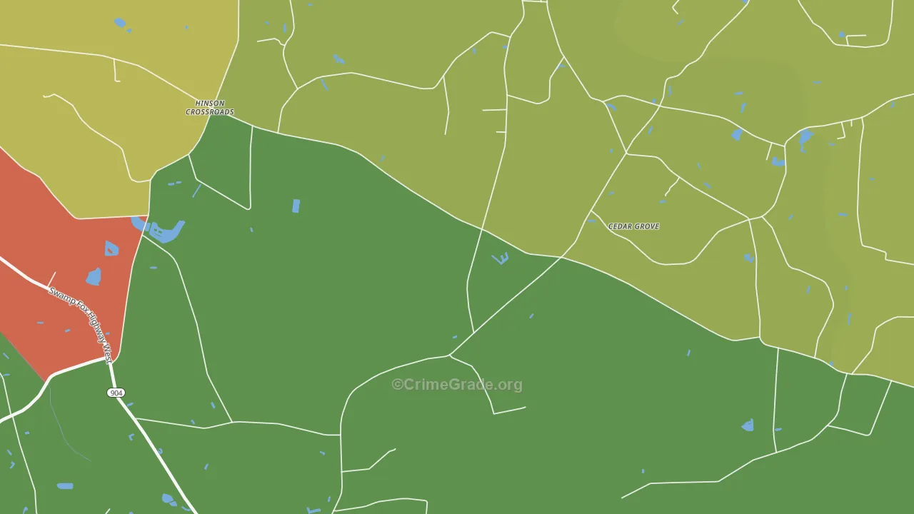 Cherry Grove, NC Map of Drug-Related Crime Rates