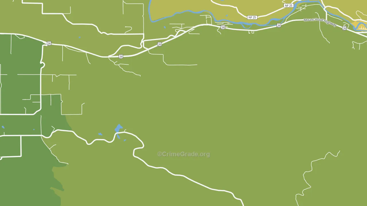 Cherryville, OR Map of Drug-Related Crime Rates