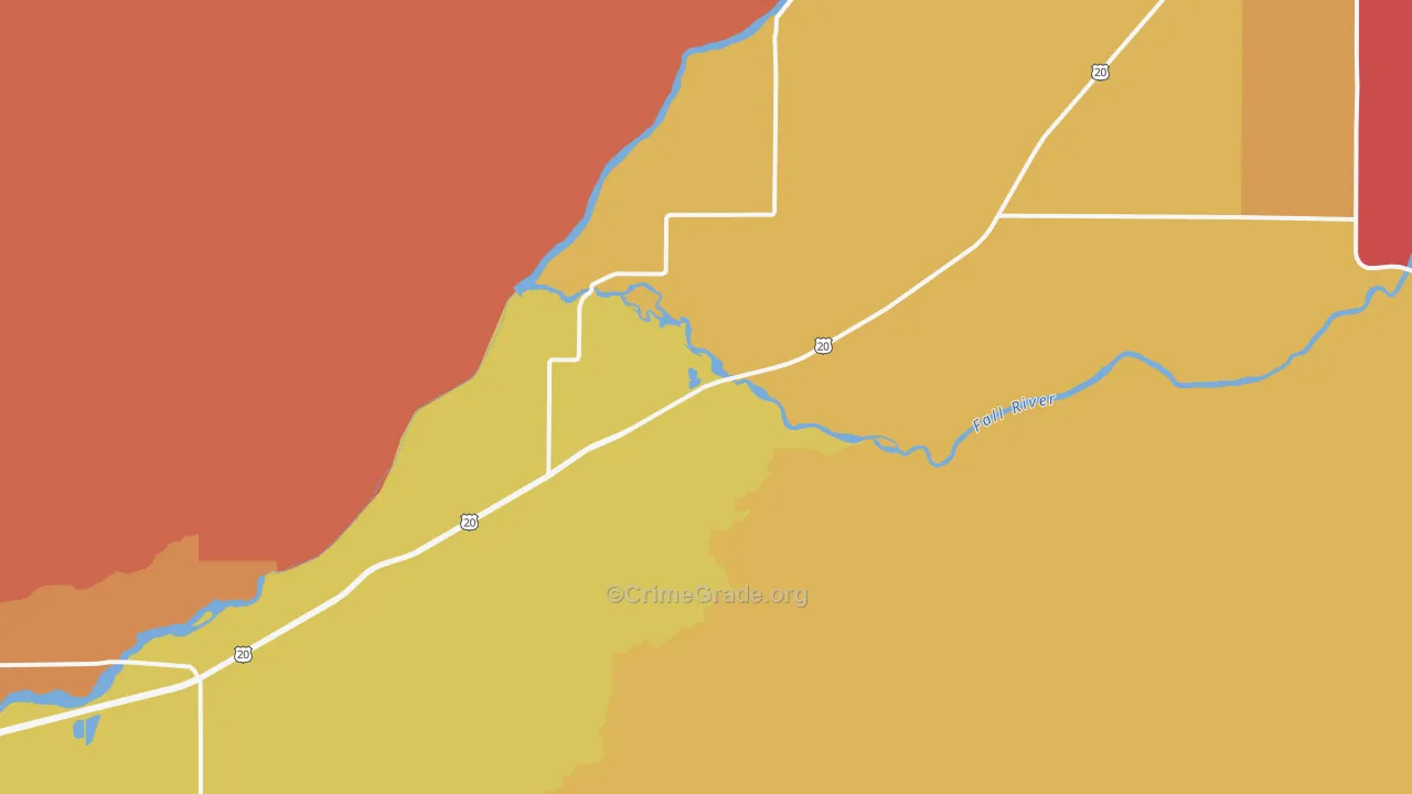 Chester, ID Map of Drug-Related Crime Rates