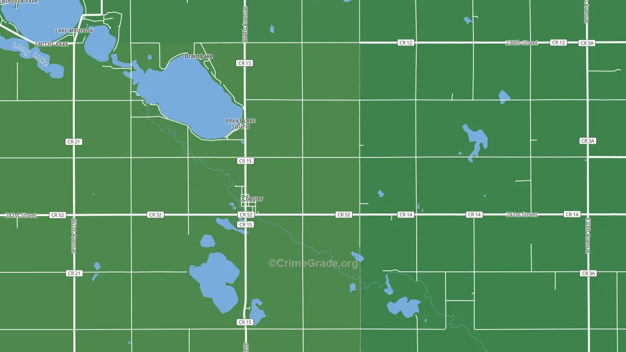 Chester, SD Map of Drug-Related Crime Rates