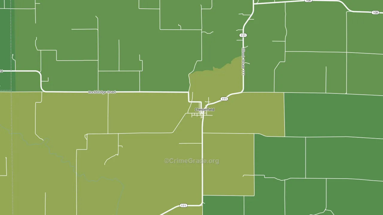 Chesterfield, IL Map of Drug-Related Crime Rates
