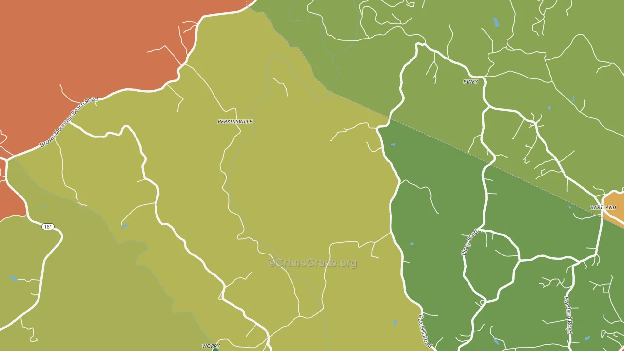 Chesterfield, NC Map of Drug-Related Crime Rates