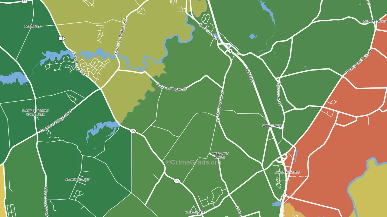 Chestnut Knoll, DE Map of Drug-Related Crime Rates