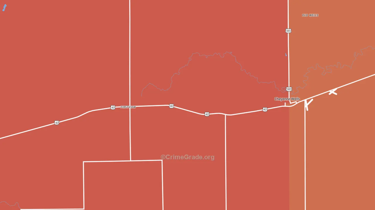 Cheyenne County, CO Map of Drug-Related Crime Rates
