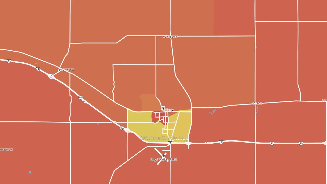 Cheyenne County, NE Map of Drug-Related Crime Rates