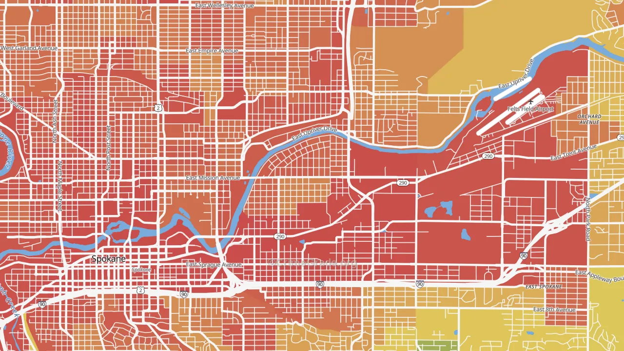 Chief Garry Park, Spokane, WA Map of Drug-Related Crime Rates