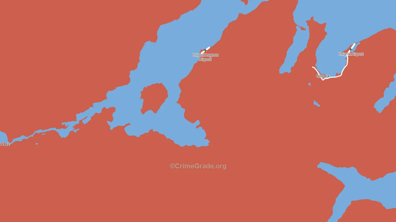 Chignik Lake, AK Map of Drug-Related Crime Rates