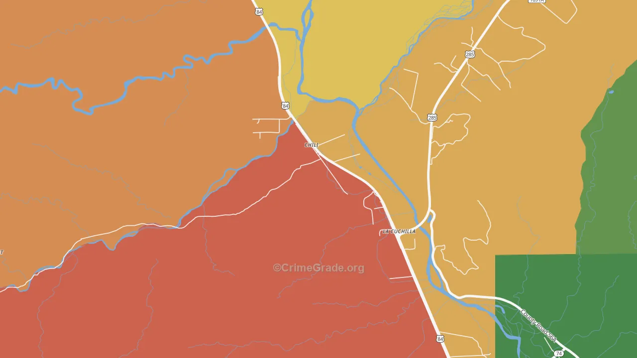 Chili, NM Map of Drug-Related Crime Rates