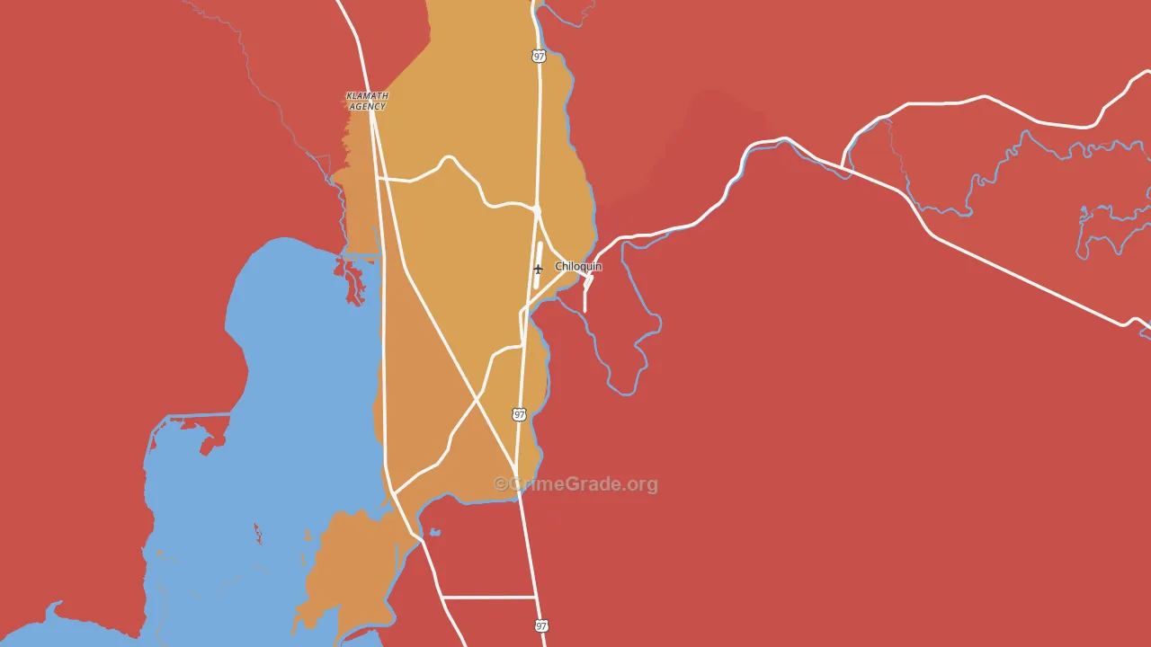 Chiloquin, OR Map of Drug-Related Crime Rates