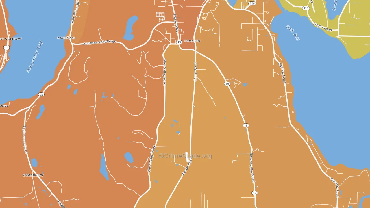 Chimacum, WA Map of Drug-Related Crime Rates