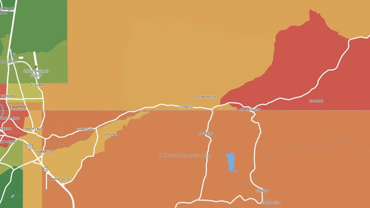 Chimayo, NM Map of Drug-Related Crime Rates
