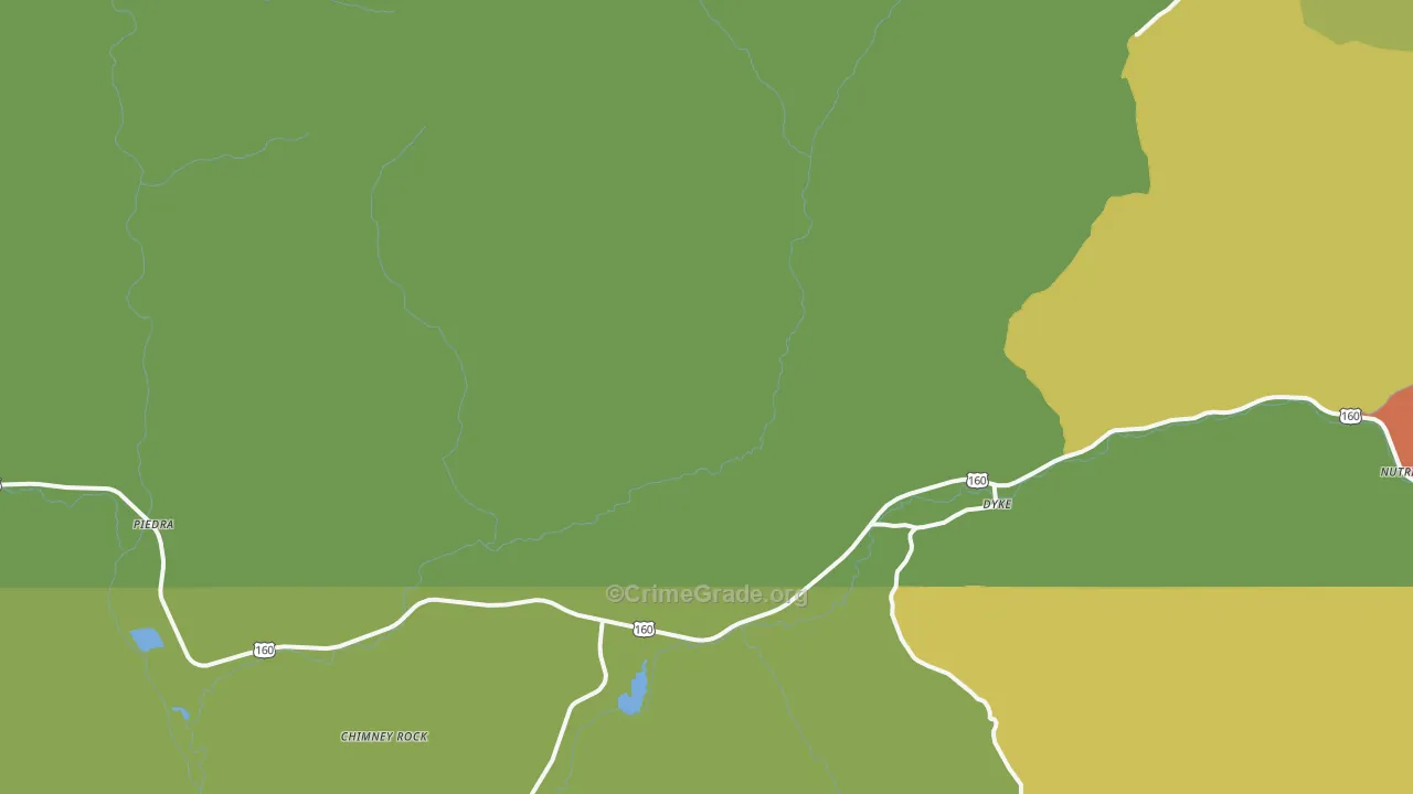 Chimney Rock, CO Map of Drug-Related Crime Rates