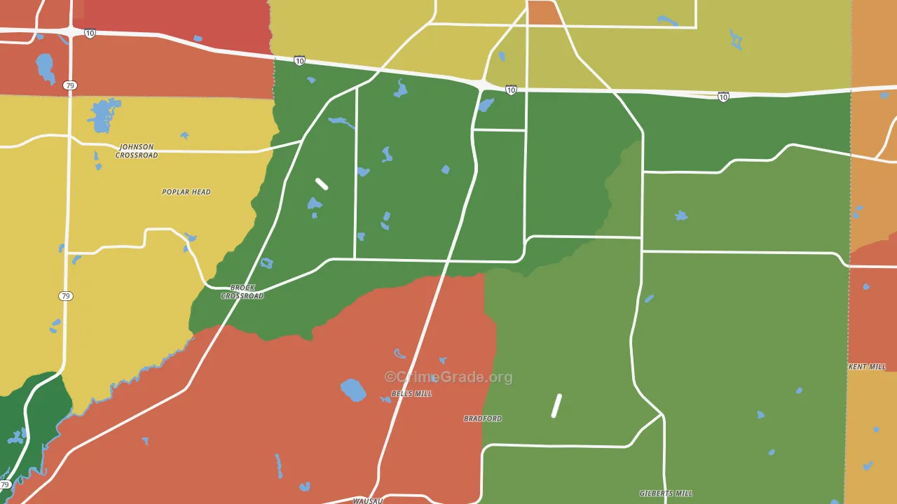 Chipley, FL Map of Drug-Related Crime Rates