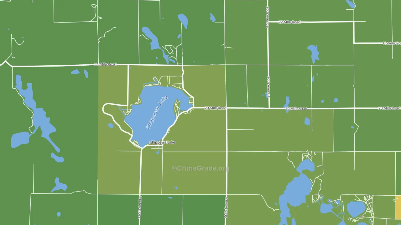 Chippewa Lake, MI Map of Drug-Related Crime Rates