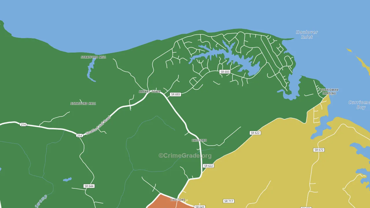 Chisford, VA Map of Drug-Related Crime Rates