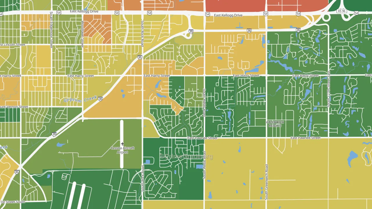 Chisholm Creek, Wichita, KS Map of Drug-Related Crime Rates