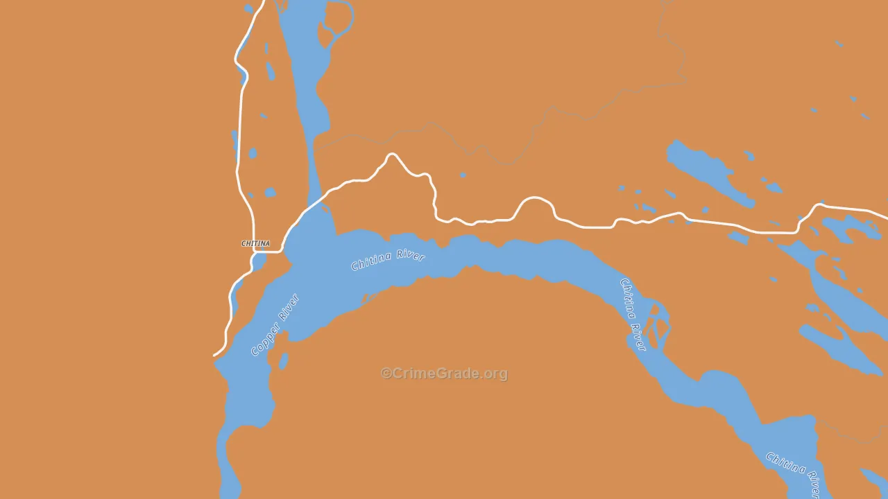 Chitina, AK Map of Drug-Related Crime Rates