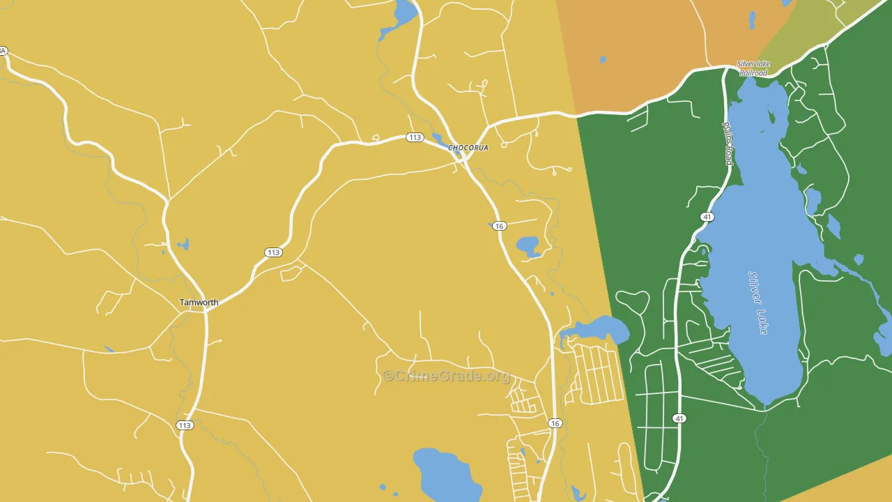 Chocorua, NH Map of Drug-Related Crime Rates