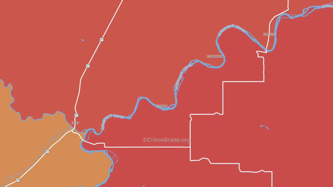 Chouteau County, MT Map of Drug-Related Crime Rates