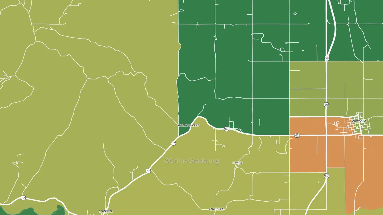 Christie, OK Map of Drug-Related Crime Rates