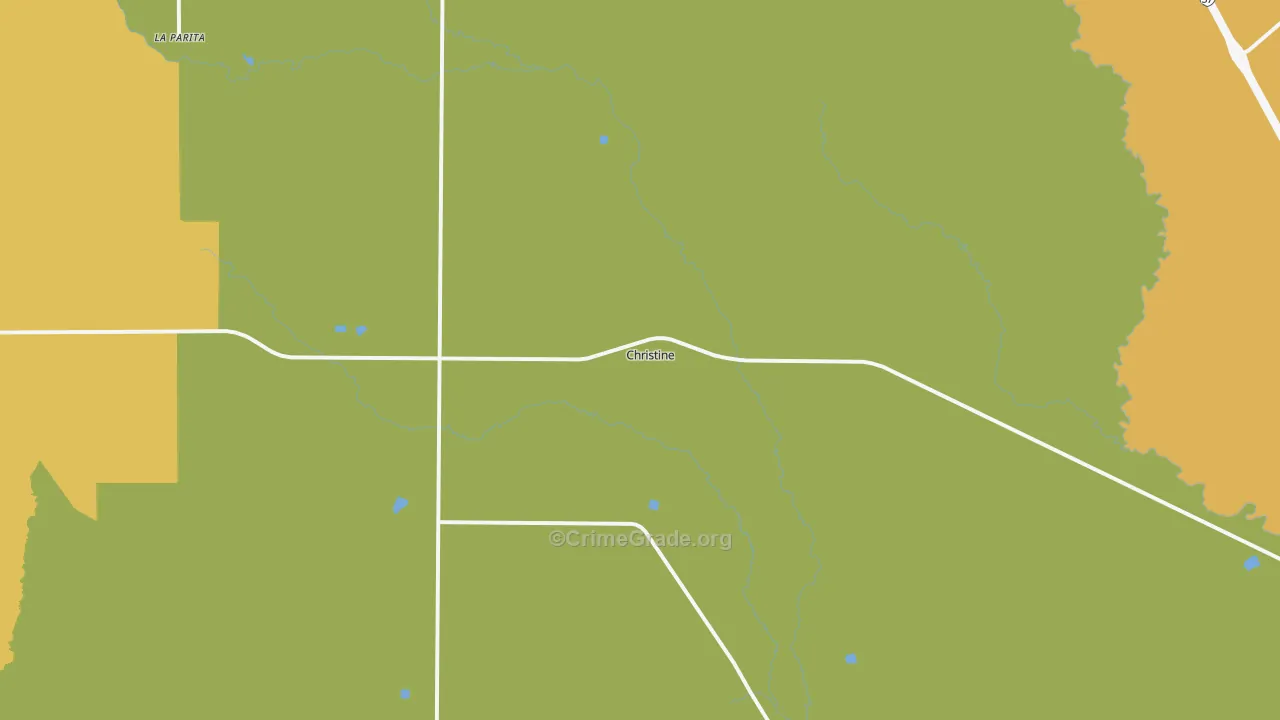 Christine, TX Map of Drug-Related Crime Rates