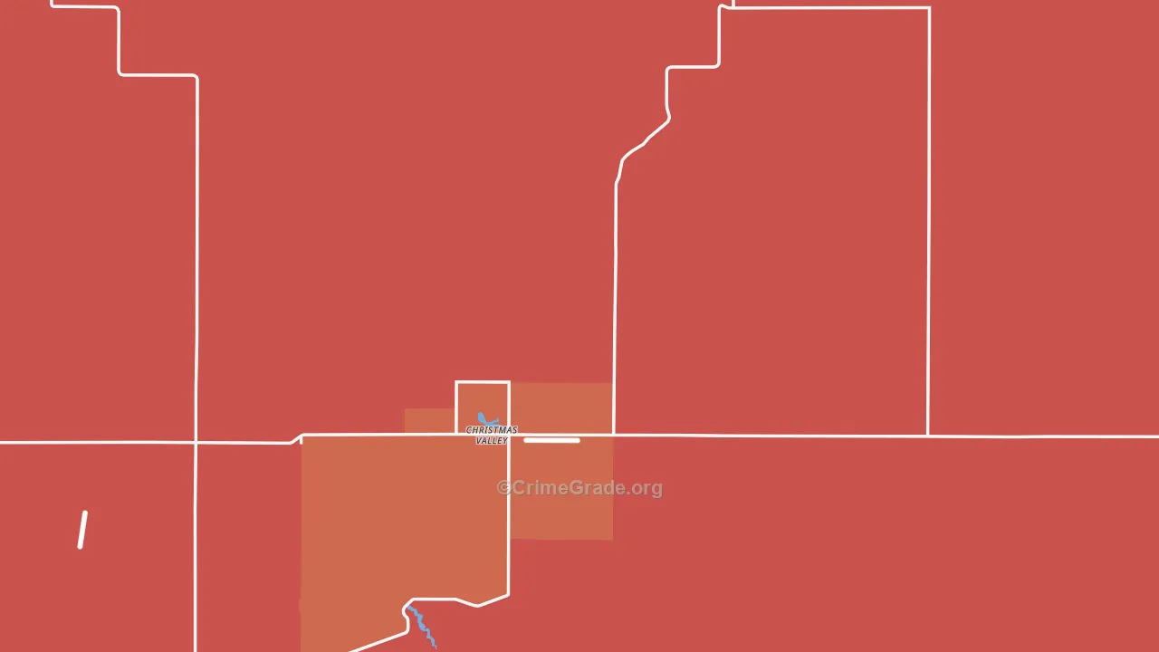 Christmas Valley, OR Map of Drug-Related Crime Rates