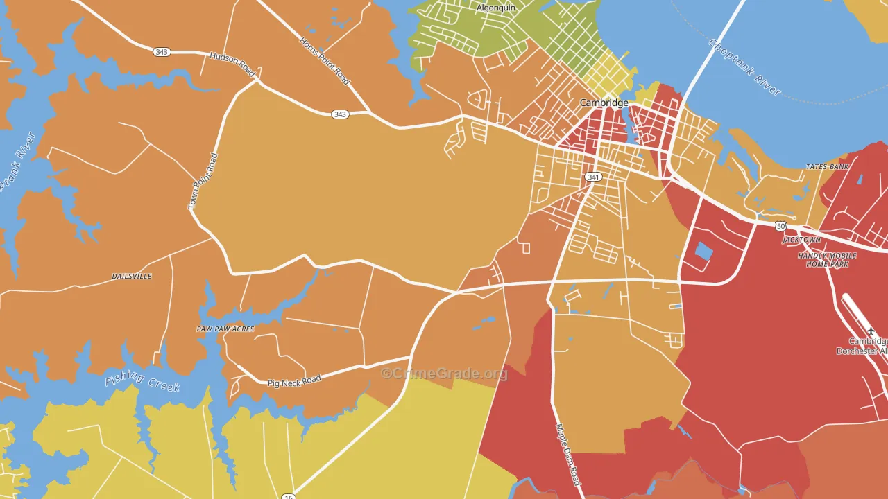 Christs Rock, MD Map of Drug-Related Crime Rates