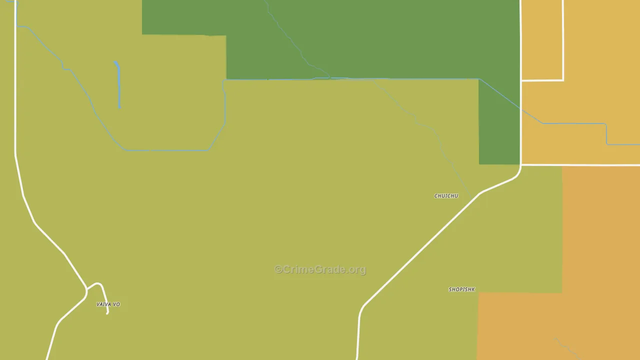 Chuichu, AZ Map of Drug-Related Crime Rates