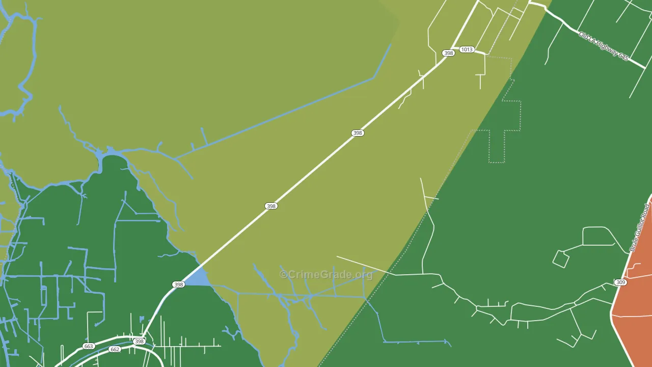 Chula, LA Map of Drug-Related Crime Rates