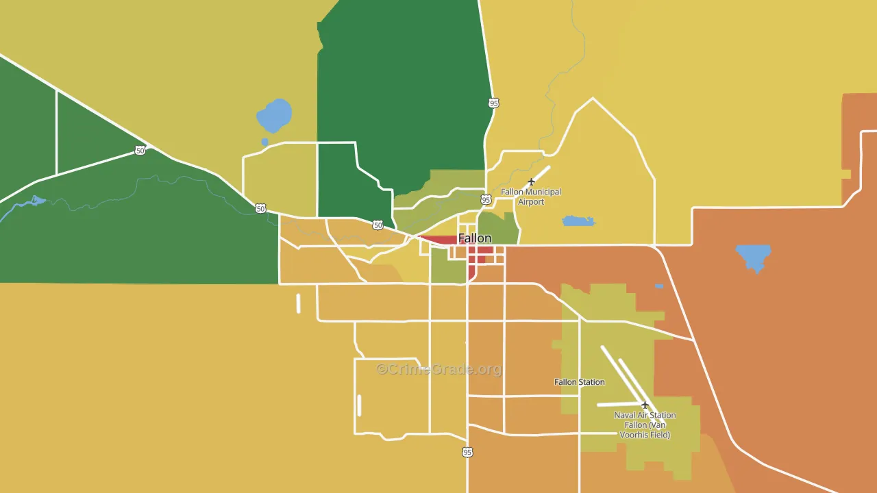 Churchill County, NV Map of Drug-Related Crime Rates